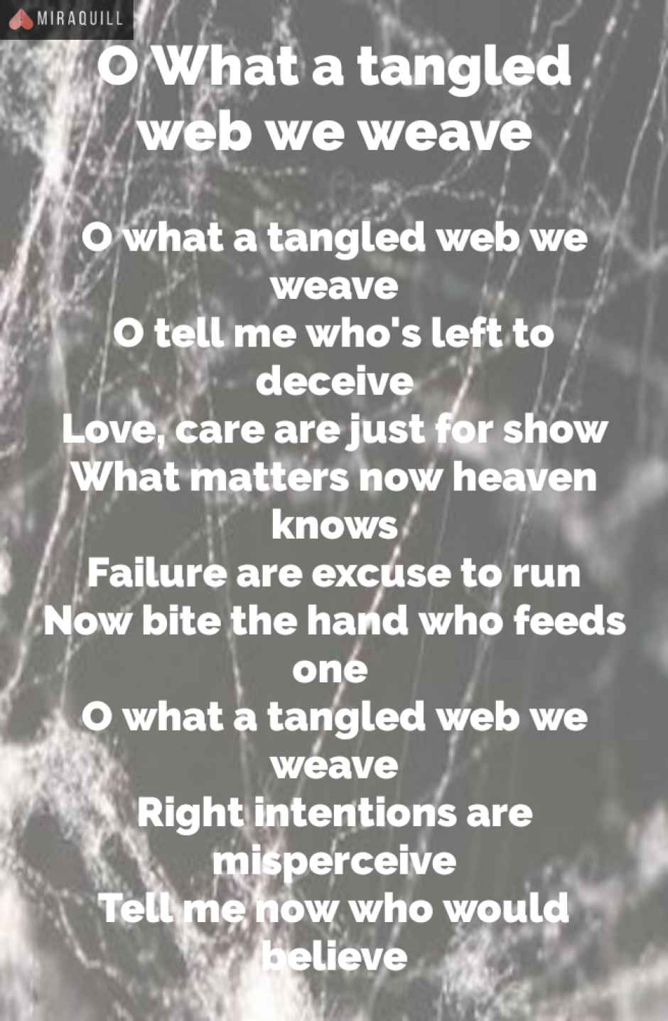 The Webs We Weave