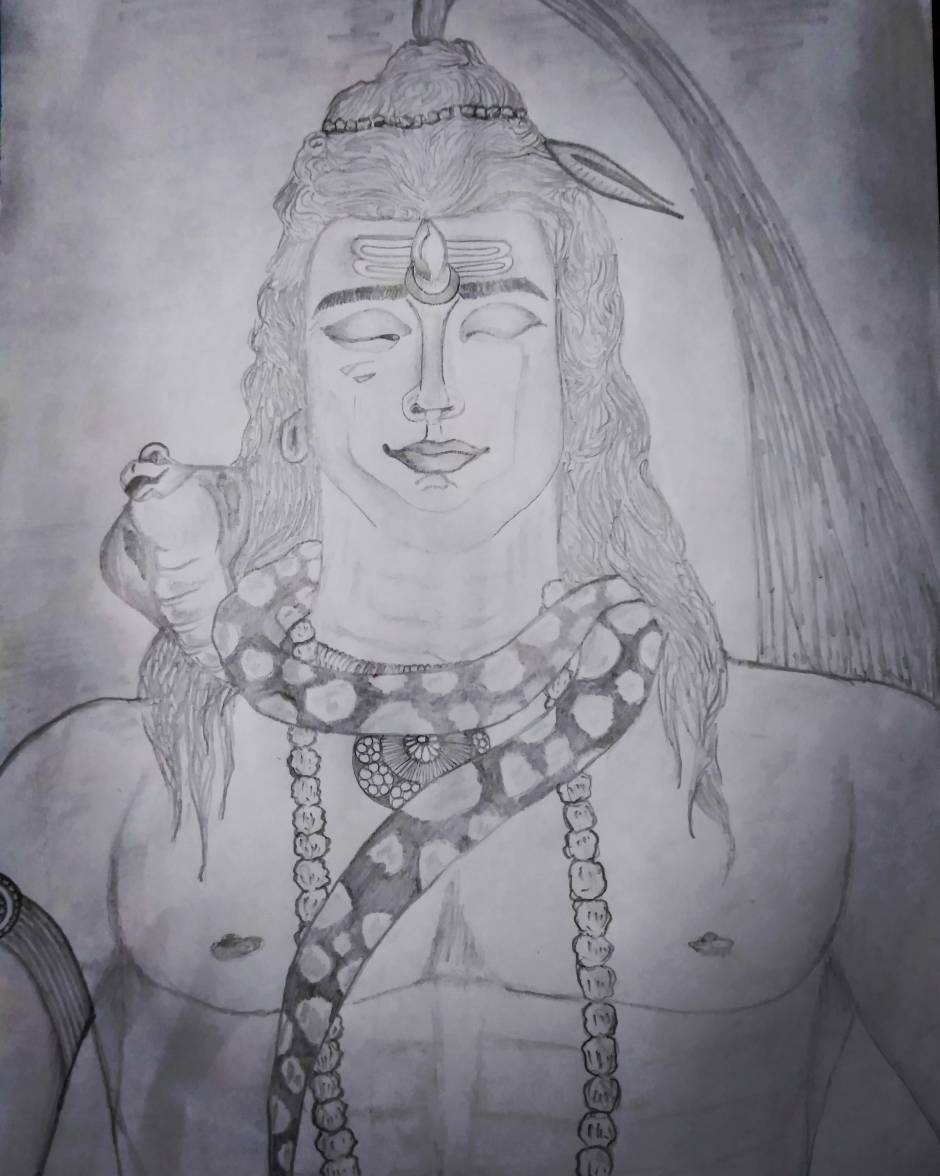 How To Draw Lord Shiva || Mahashivratri Drawing || Bholenath Pencil Drawing  || Pencil Sketching - YouTube