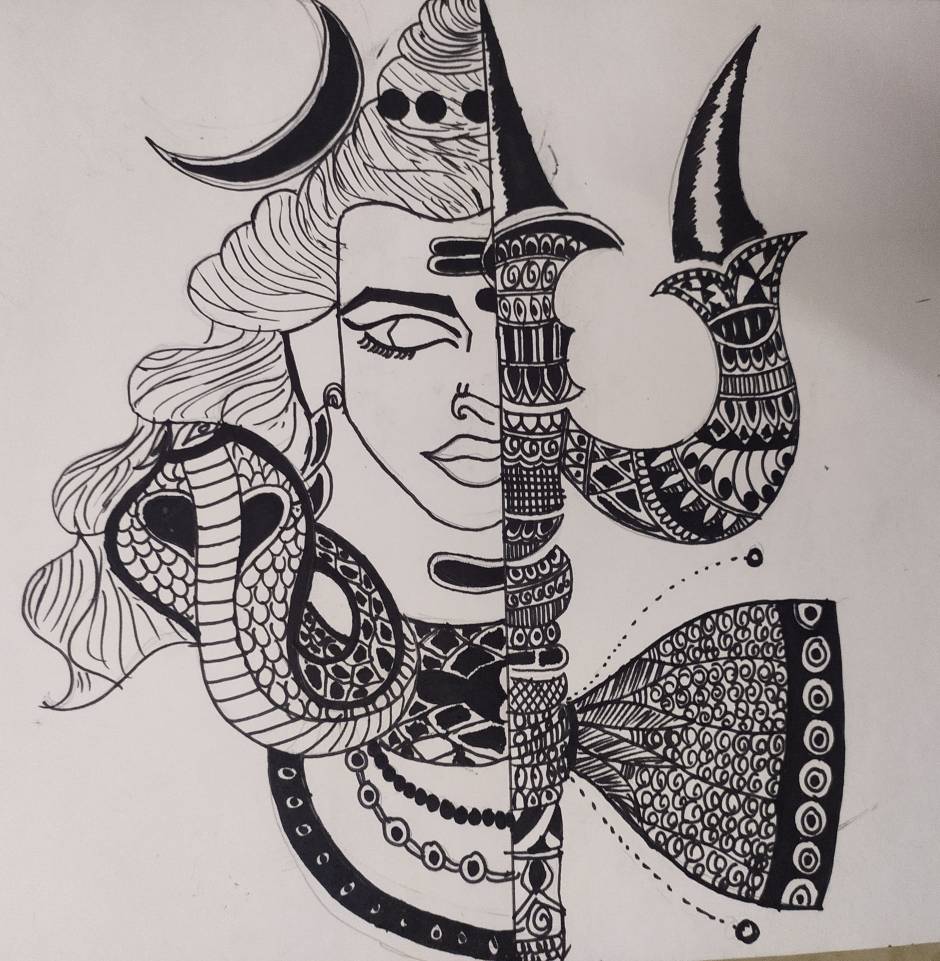 Indian god Drawing by Gomathi Shiva | Saatchi Art