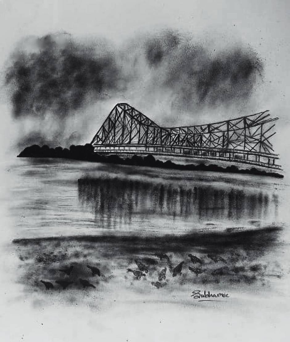 Howrah Bridge by Rishabh Kumar Drawing  Artblr