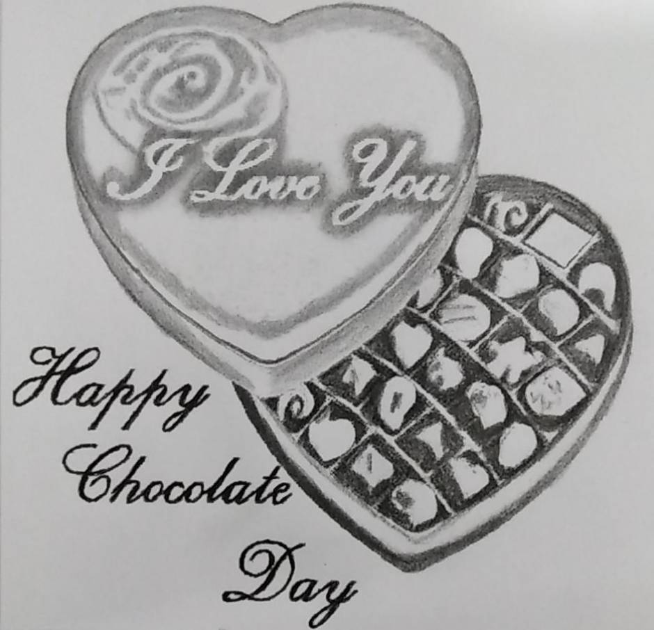 Heart shaped chocolate Black and White Stock Photos & Images - Alamy