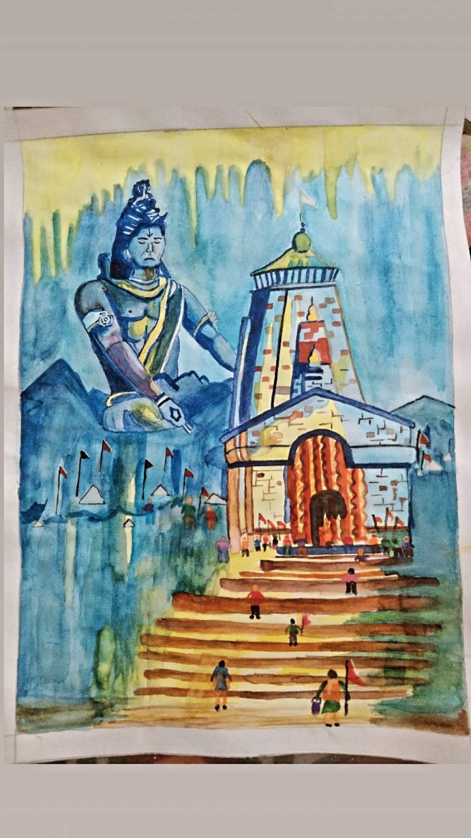 Painting of Kedarnath temple..