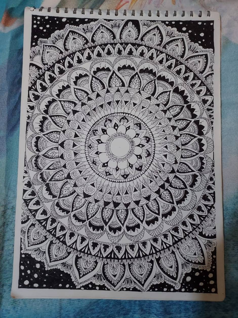 The Biggest Mandala Art. A3 Paper Mandala. Art needs calm.