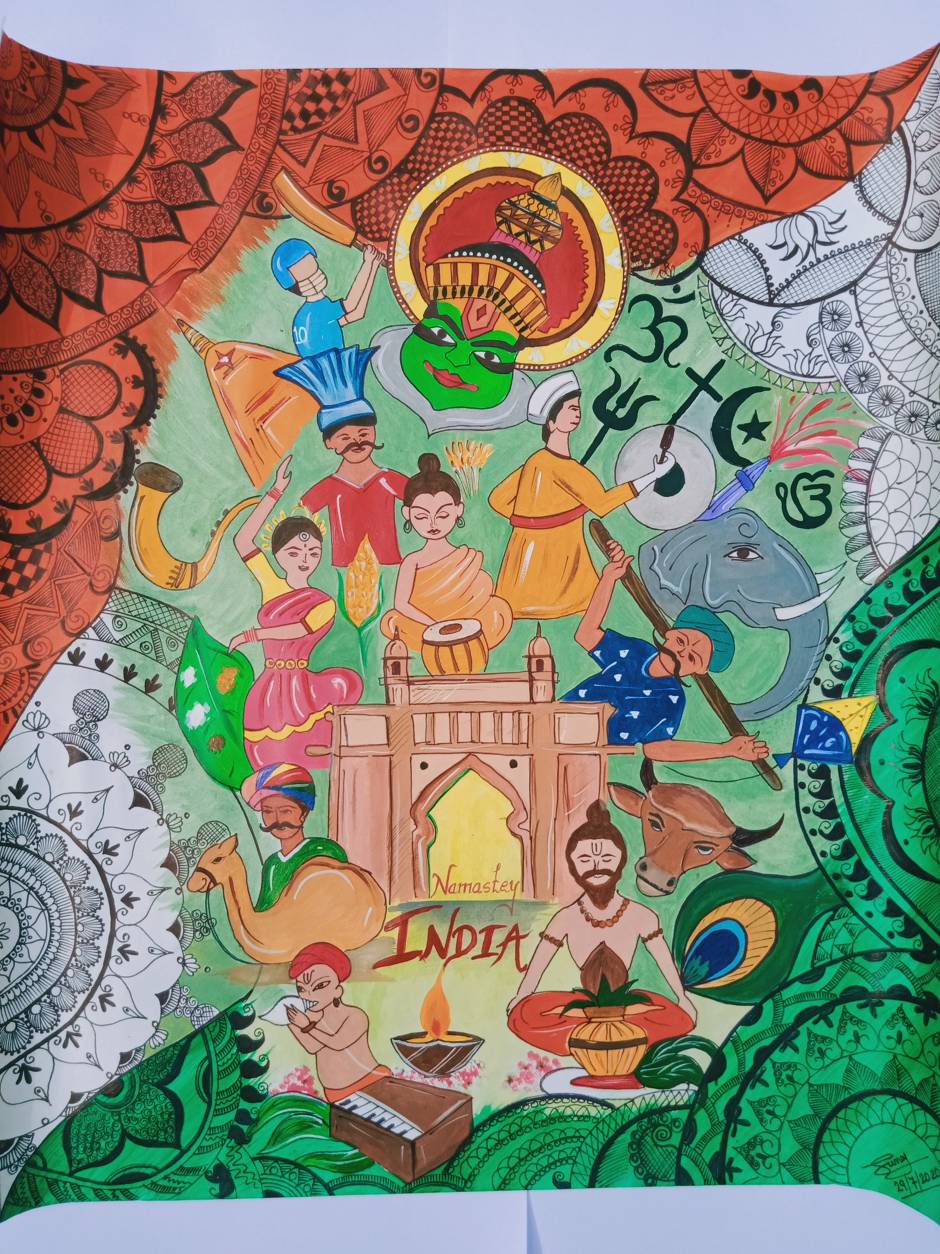 India - the land of culture drawing - YouTube-saigonsouth.com.vn