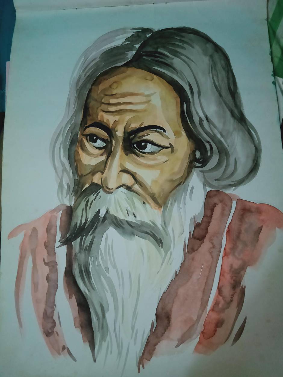 Rabindranath tagore outline drawing  YouTube