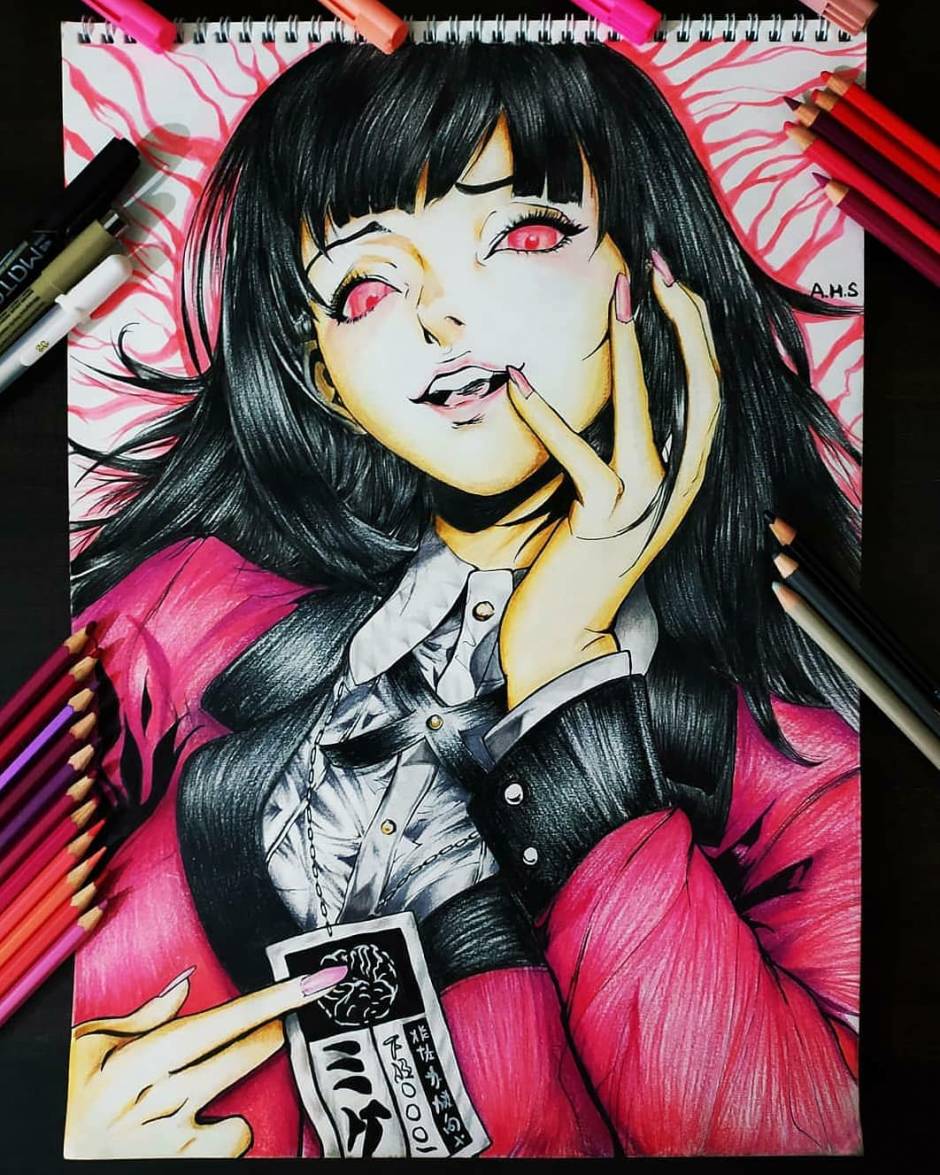 Yumeko Jabami Coloured Portrait