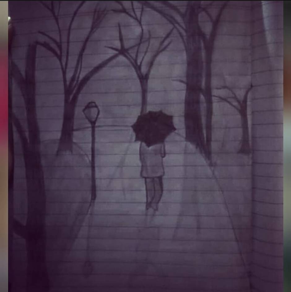 Sketch sad alone boy Wallpaper Download | MobCup