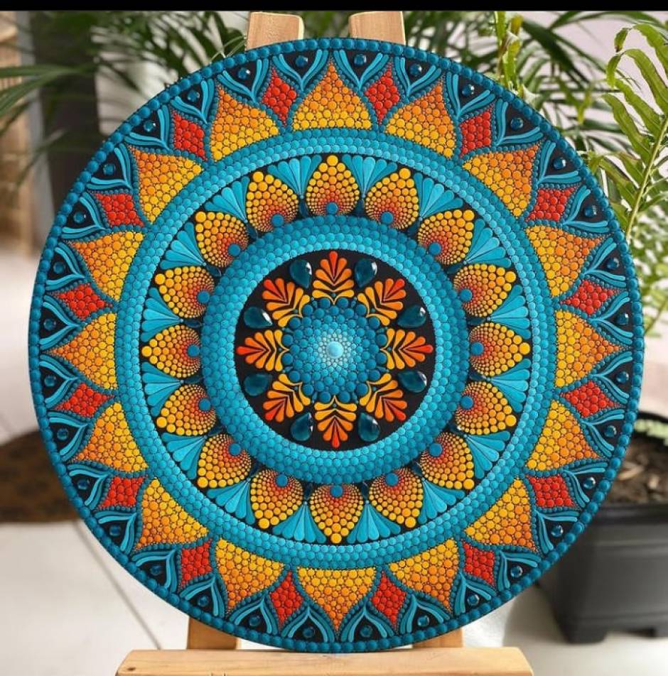 Mandala mirror work