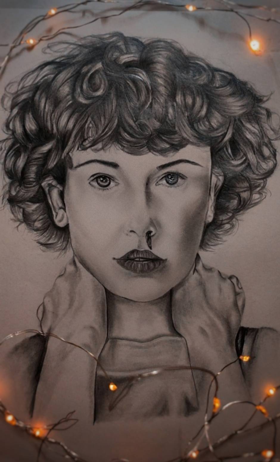 Sketch of ELEVEN from stranger things series