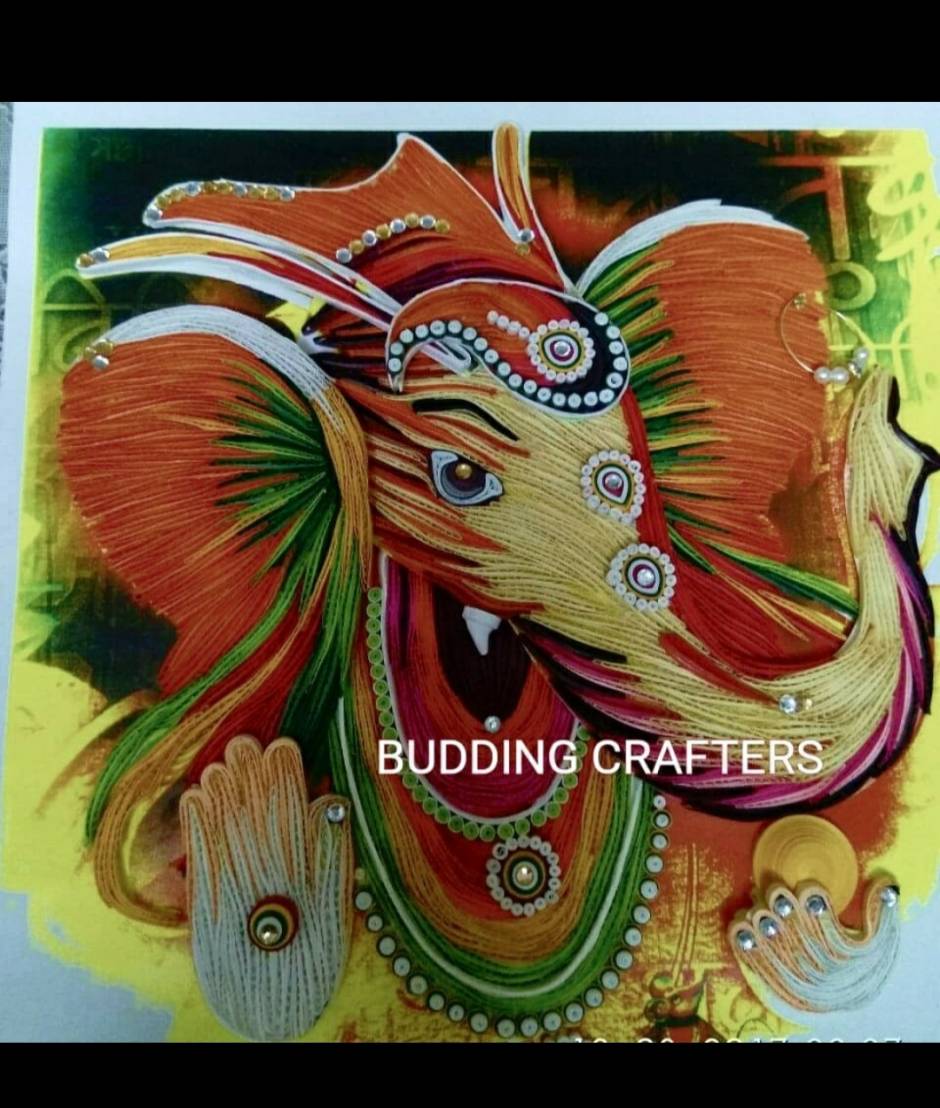 Quilling ganpati frame