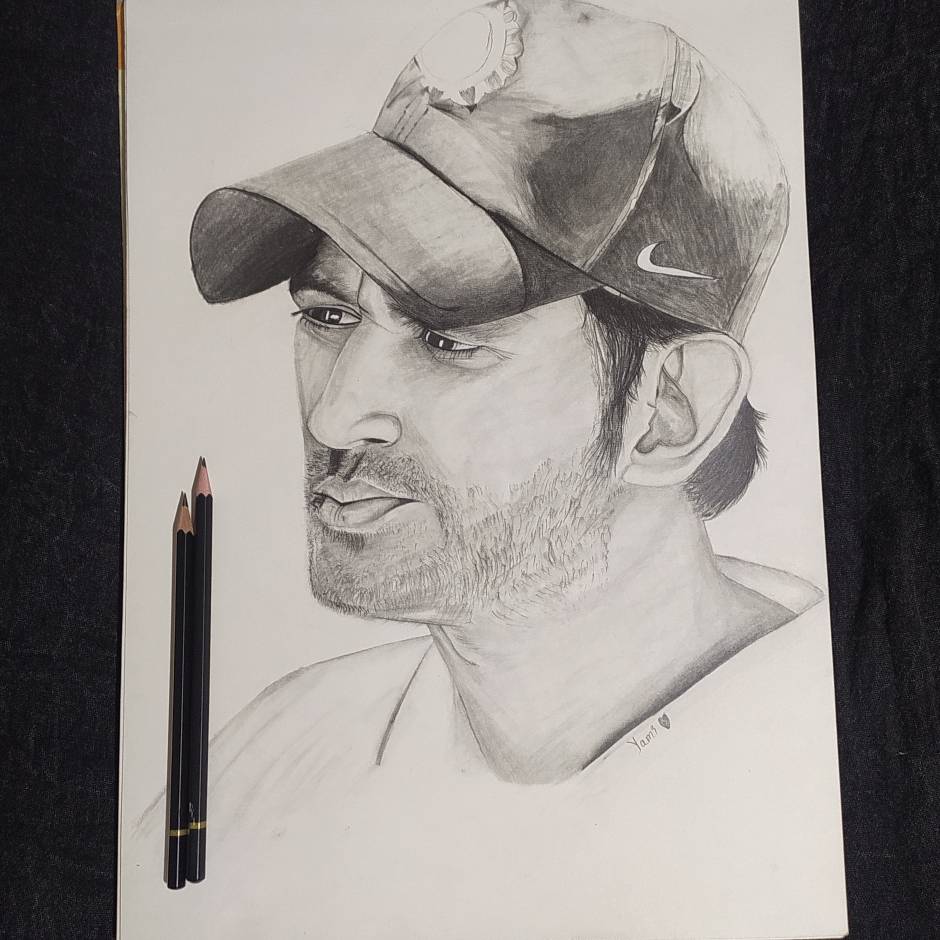 How to draw Ms Dhoni's eyes ||realistic||pencil sketch|| - YouTube
