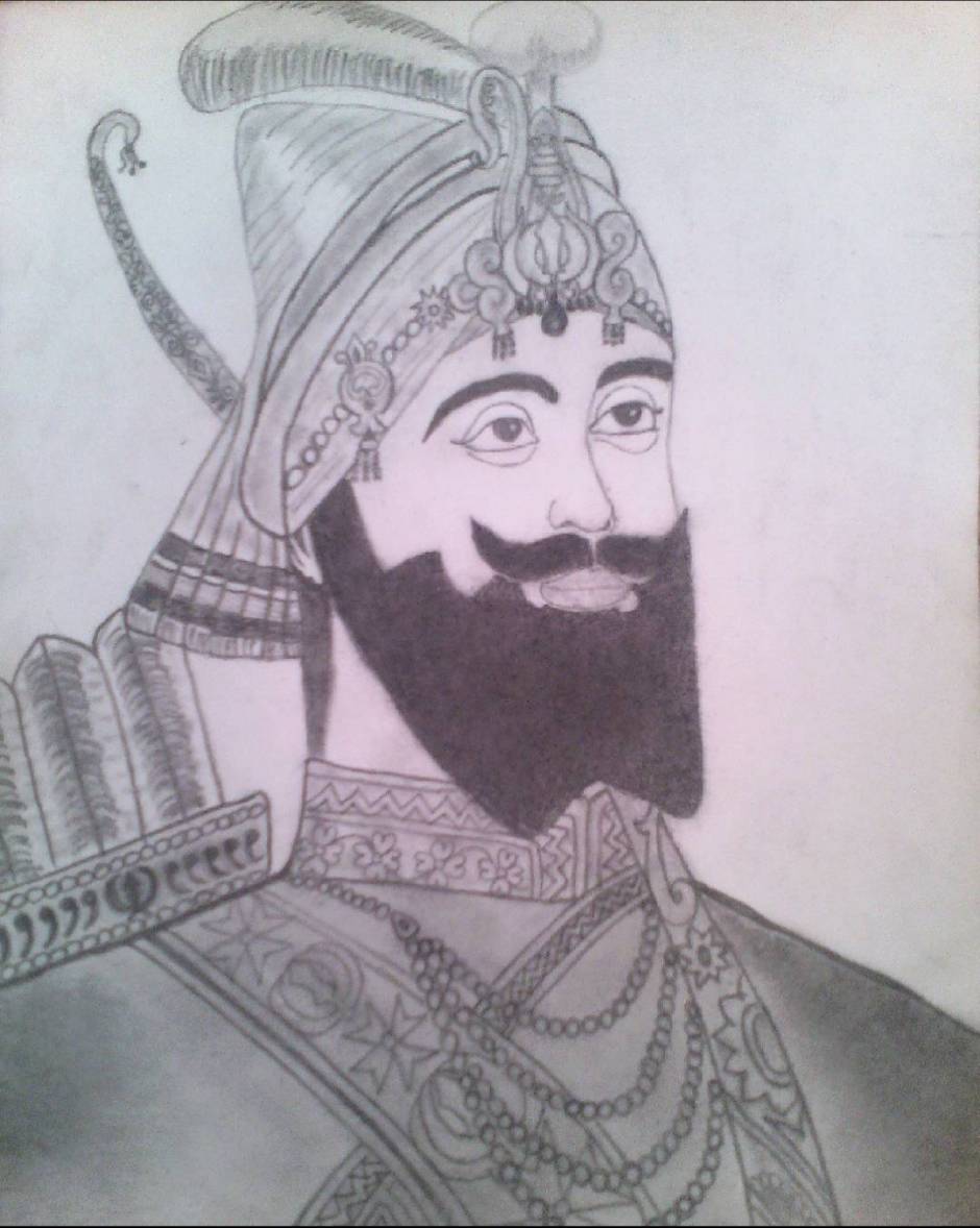 Shri Guru Gobind Singh Ji Sikh Art by Sobha Singh – Sikhexpo