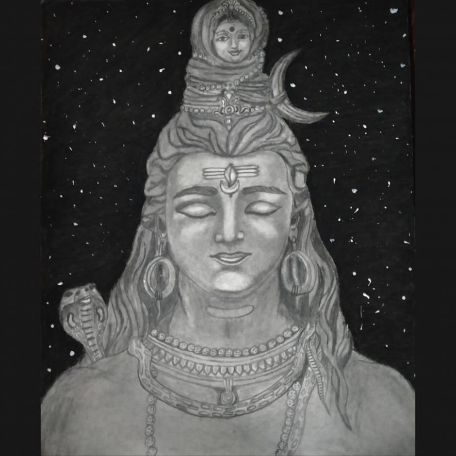 Sketch of Lord Shiva