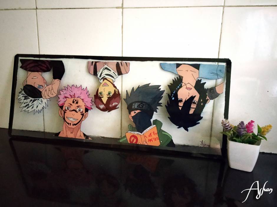 Anime glass painting