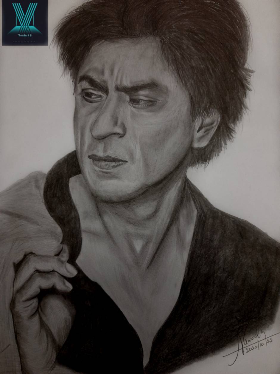 Pencil Sketches | Face Scratches | Art Gallery | Art & Paintings: Shahrukh  Khan King-Khan