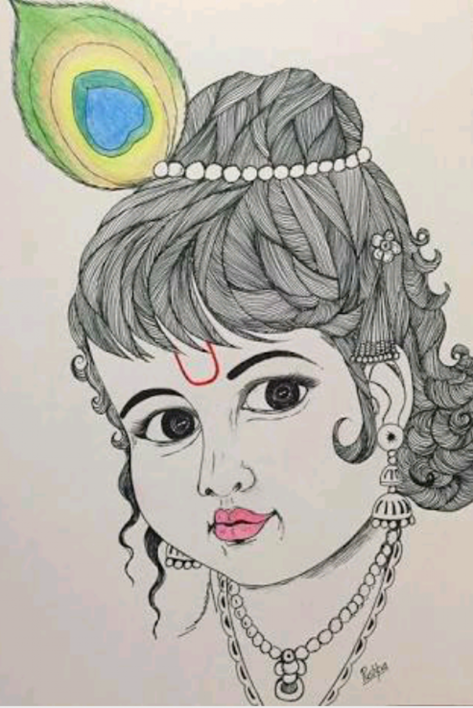 How to draw Krishna Radha pencil sketch for All Banglar Art  YouTube