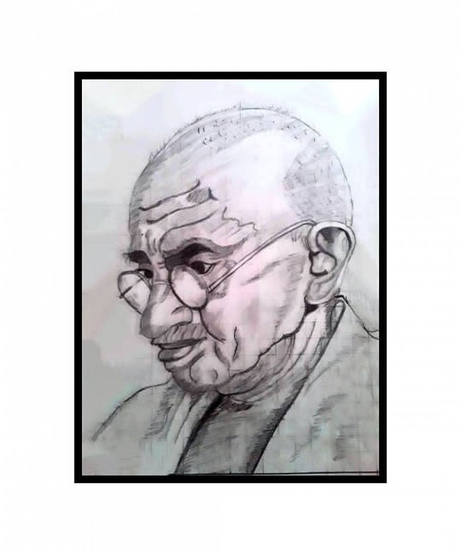Learn How to Draw Mahatma Gandhi (Politicians) Step by Step : Drawing  Tutorials