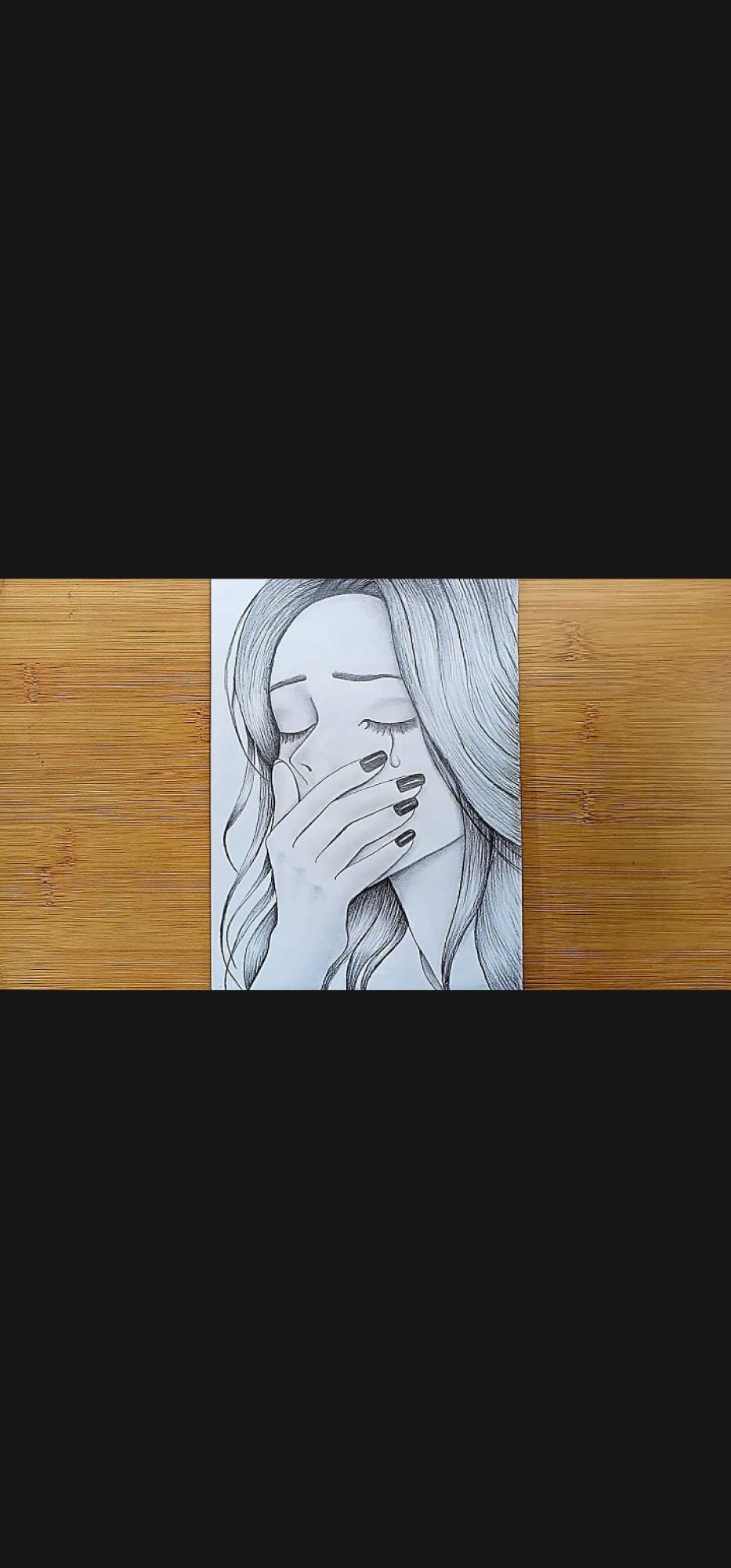 How to draw a sad girl/ Learn to draw with a pencil step by step #easy... |  TikTok