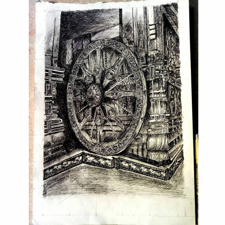FileStone wheel engraved in the 13th century built Konark Sun Temple in  Orissa Indiajpg  Wikimedia Commons