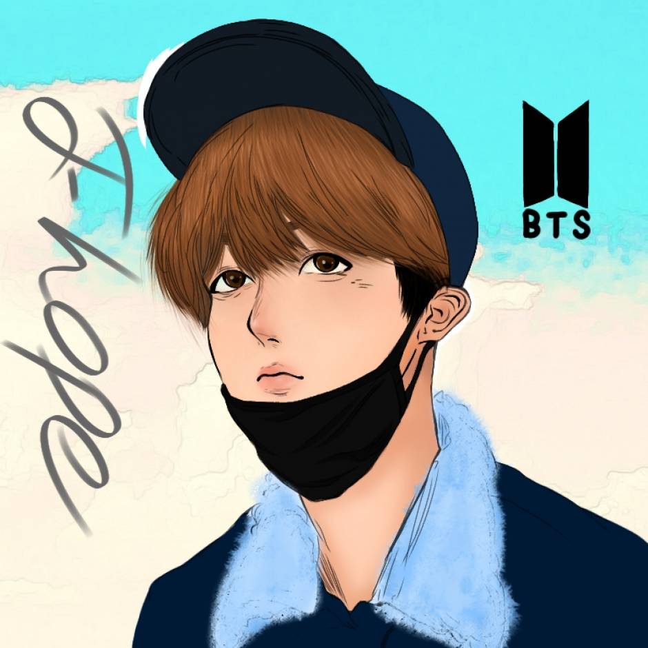 BTS J-Hope Coloring Page - Free Printable Coloring Pages for Kids