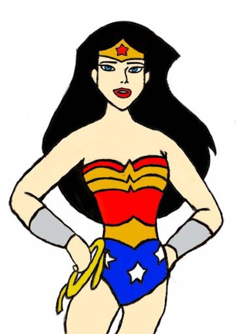 Wonder Woman Superhero Caricature