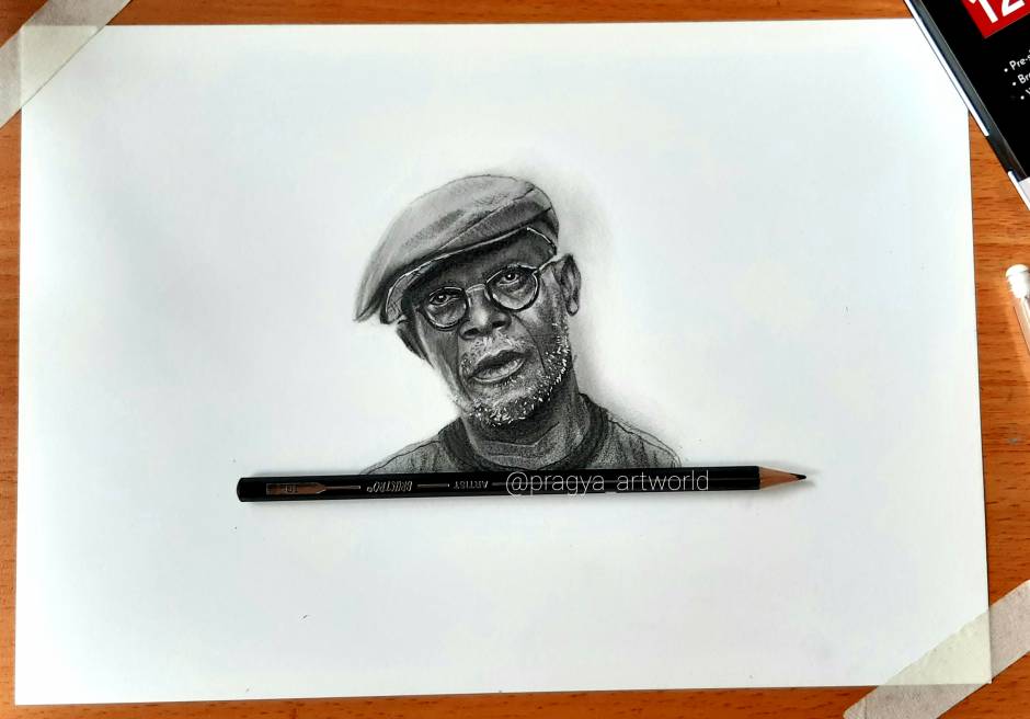 Miniature Portrait of Samuel L Jackson #portrait #art