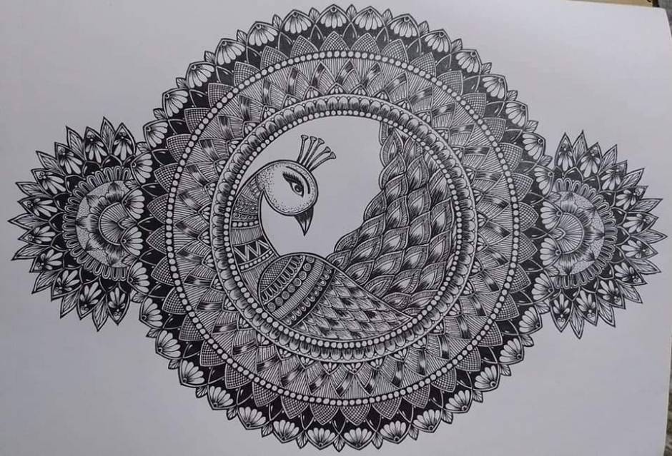 Peacock Mandala Art