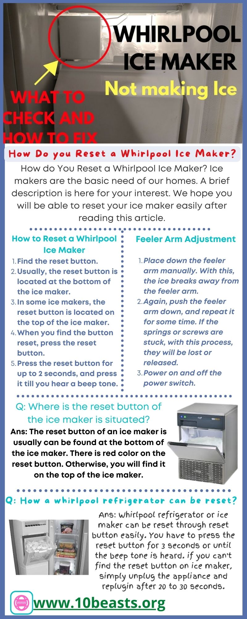 How to Reset a Whirlpool Ice Maker - Fred's Appliance Academy