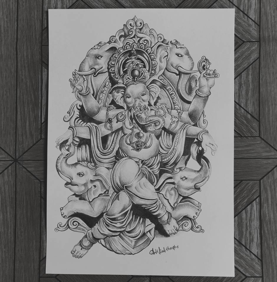 Ganesh Drawing Easy // Ganpati Drawing // Lord Ganesha Face Drawing // Pencil  Sketching | Ganpati drawing, Easy drawings, Pencil drawings