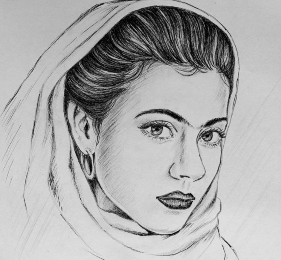 How to Draw Neha Kakkar ll Traditional Girl Drawing ll Celebrity Drawing |  Celebrity drawings, Girly drawings, Girl drawing