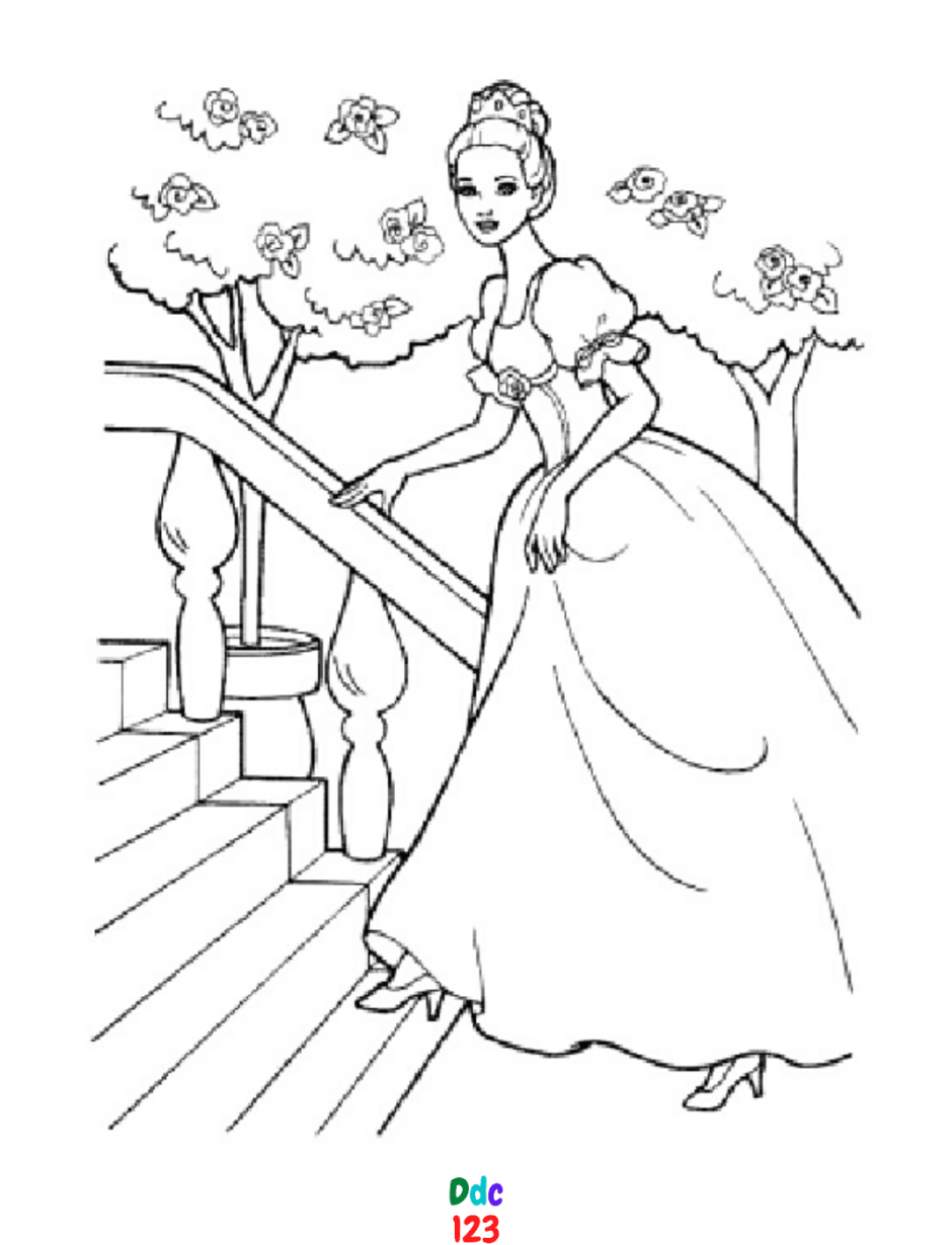 Princess coloring pages to print for kids - DDC123