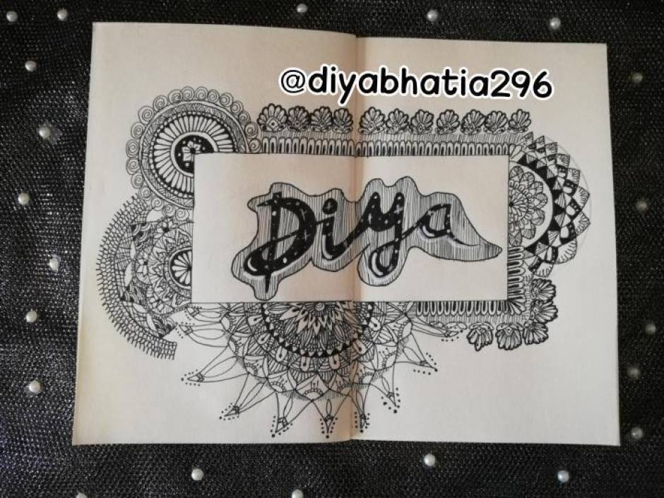 Name mandala art! Diya Bhatia