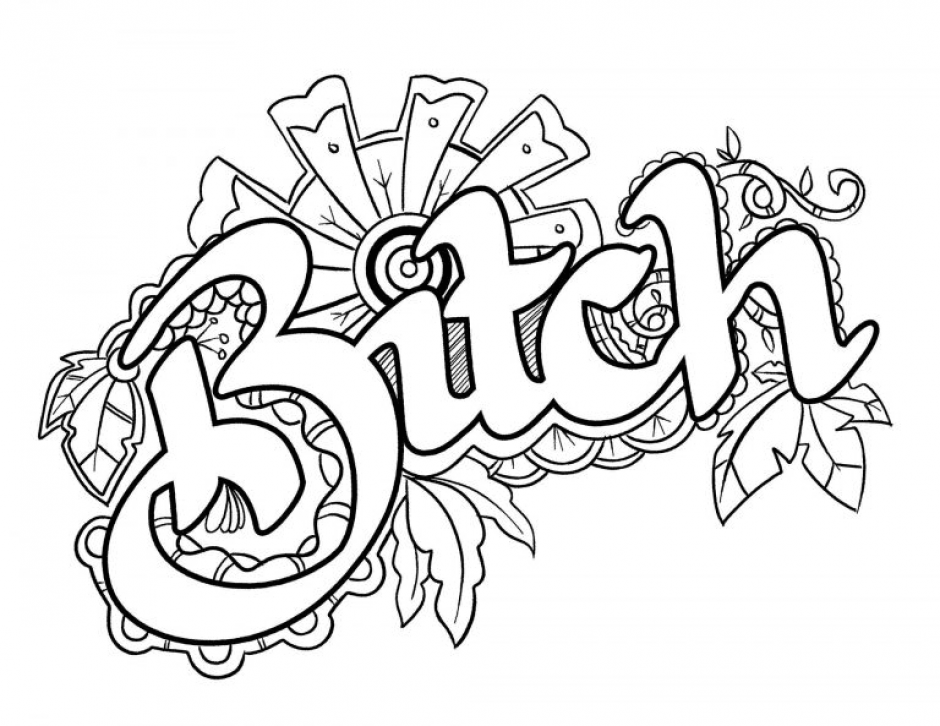 swear word coloring pages and billie eilish coloring pages