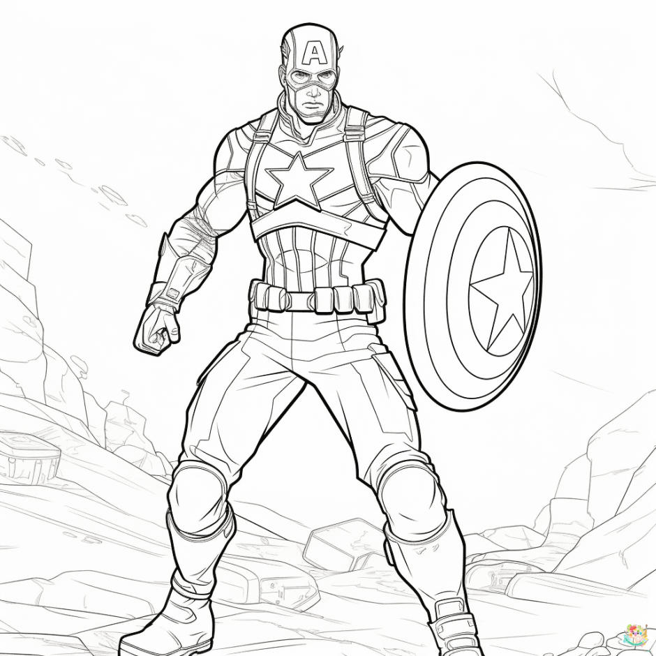 Explore Captain America Coloring Pages: Printable Fun