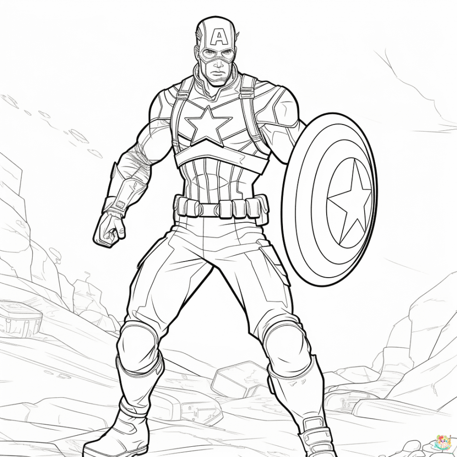 Captain America Coloring Pages