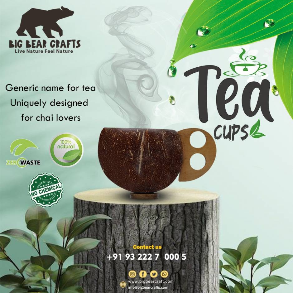 How coconut shell tea cups are made?