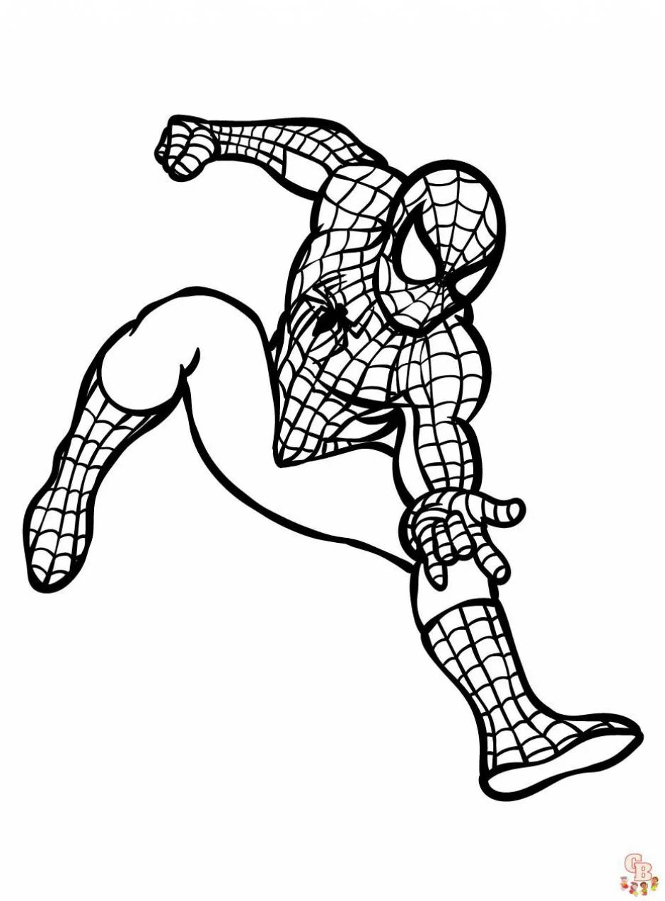 Spiderman coloring paper for kids, Coloring Page - Free Printable Coloring  Pages