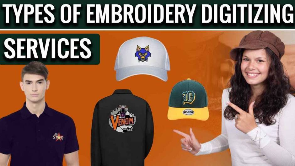 Types of embroidery digitizing services