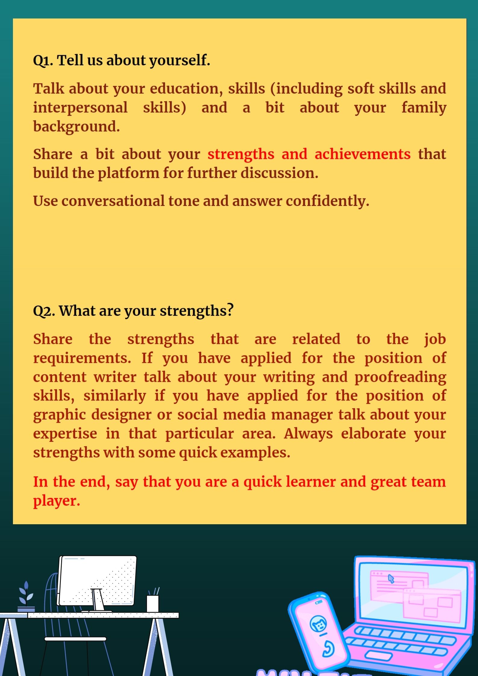 Interview questions and answers